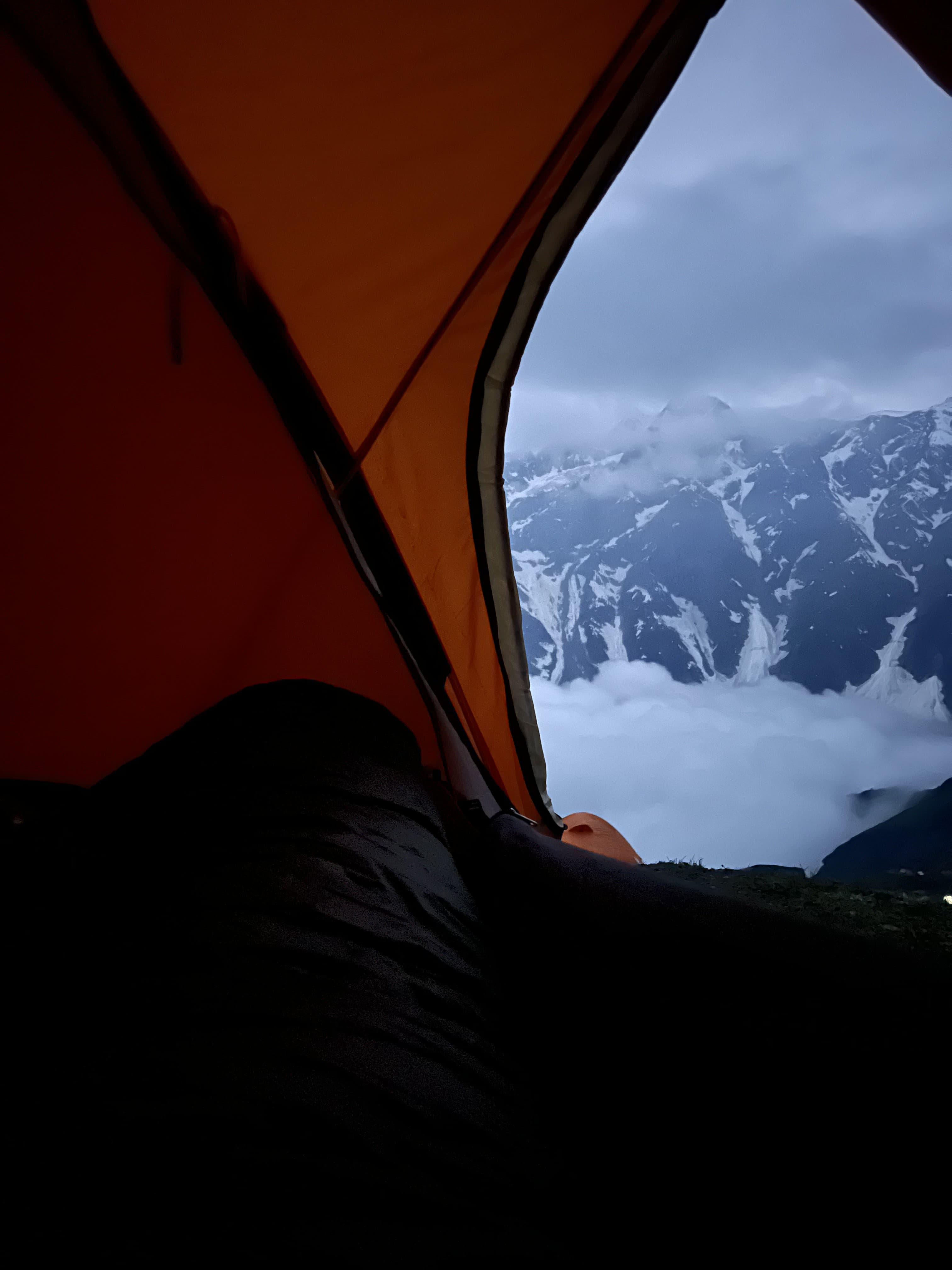 Tent Window to the Himalayas